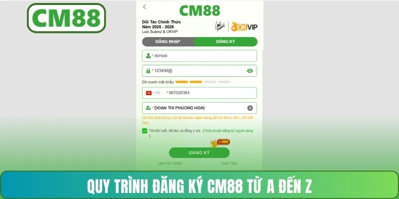 Quy trình đăng ký CM88 từ A đến Z